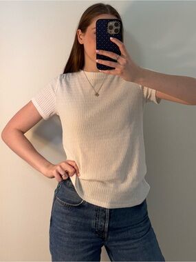 Pilcro Basic White Tee